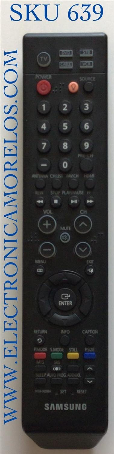 CONTROL REMOTO PARA TV SAMSUNG   / NUMERO DE  PARTE BN59-00598A / MODELOS / LN32R71BD / LN40R71BD  / HP-S5033  / SP-S4223  / HP-S4233 / LN26R71BD
